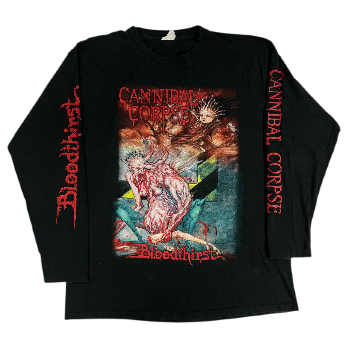 Vintage Cannibal Corpse &quot;Bloodthrist&quot; Long Sleeve Shirt