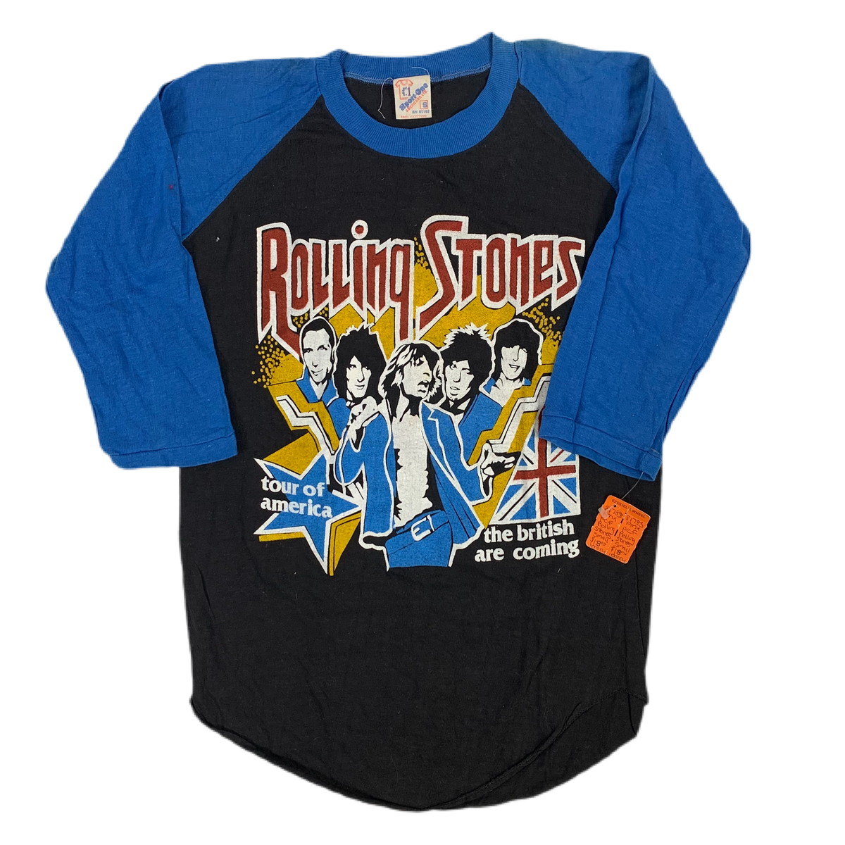 Vintage Rolling Stones &quot;The British Are Coming&quot; Raglan Shirt