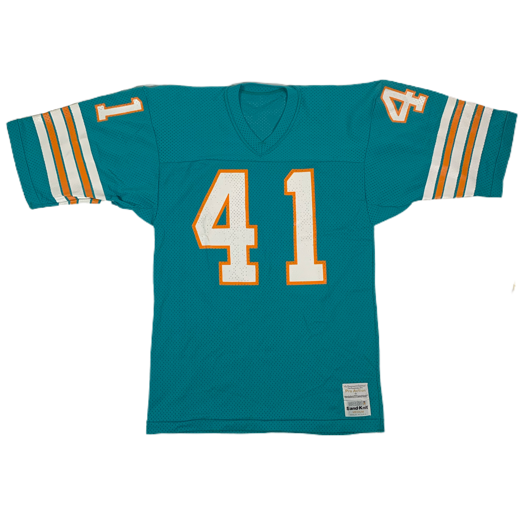 Vintage Sand Knit Keith Byars Miami Dolphins Football Jersey