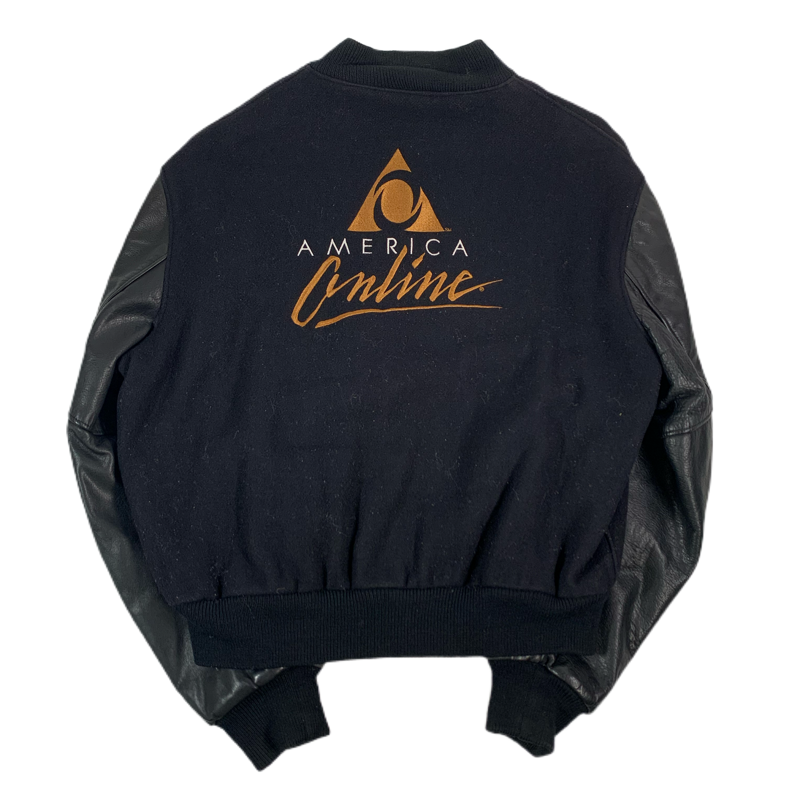 Vintage Original America Online Golden Bear Wool Bomber Jacket