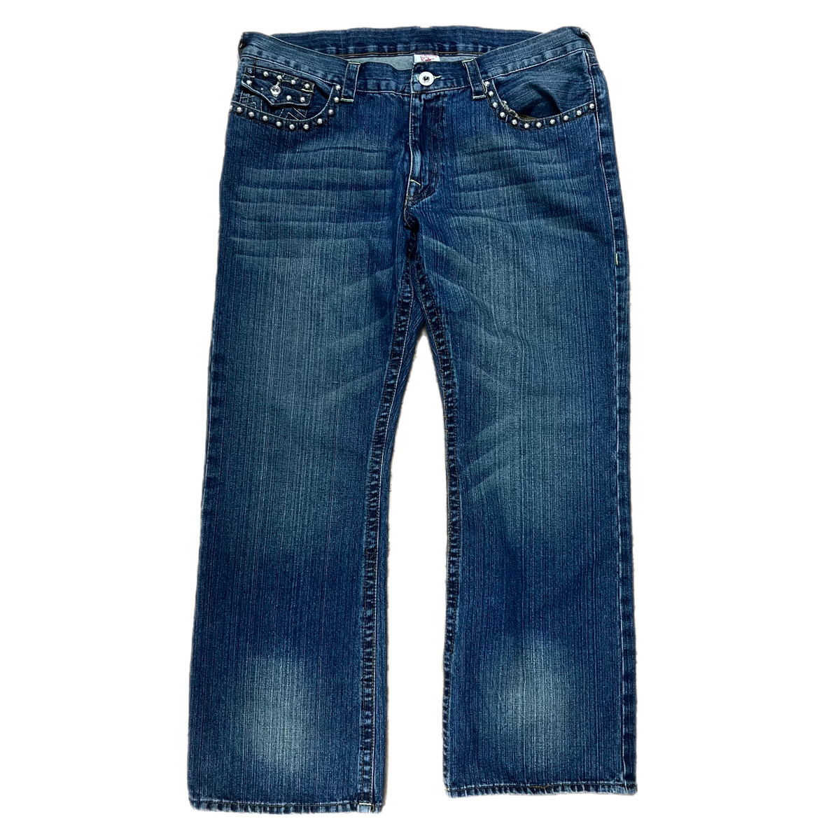 True Religion &quot;BKLY CUPER T&quot; 40x32 Studded Pocket Flap Jeans