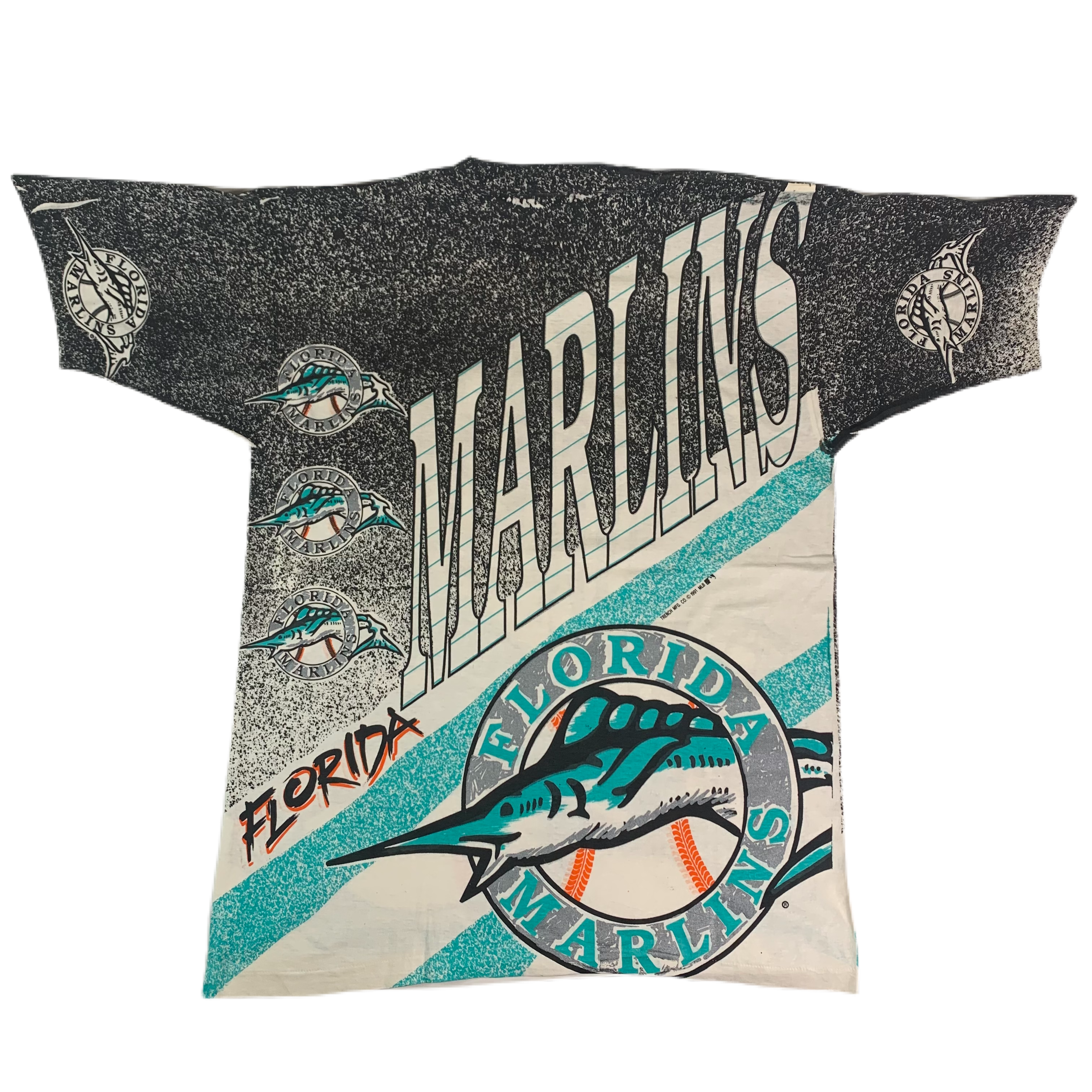 90s Florida Marlins Hood MLB Baseball Hoodie t-shirt Extra Large - The  Captains Vintage