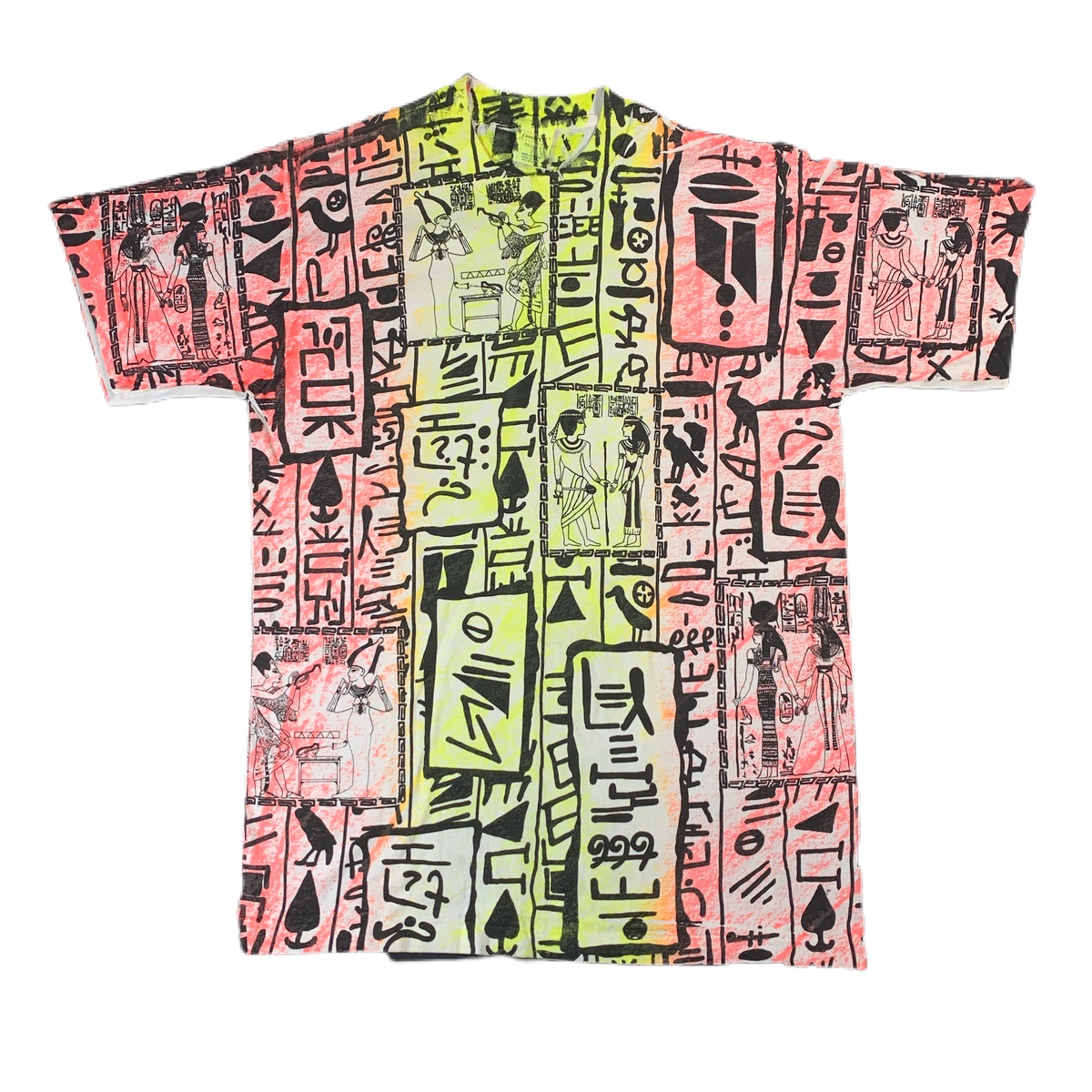 Vintage Egyptian “Hieroglyphs” All Over Print T-Shirt - jointcustodydc