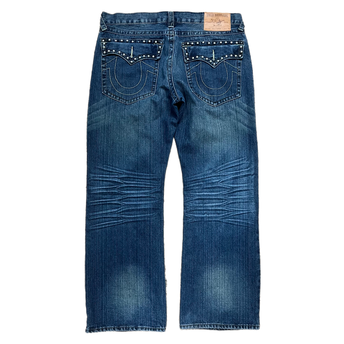 True Religion &quot;BKLY CUPER T&quot; 40x32 Studded Pocket Flap Jeans