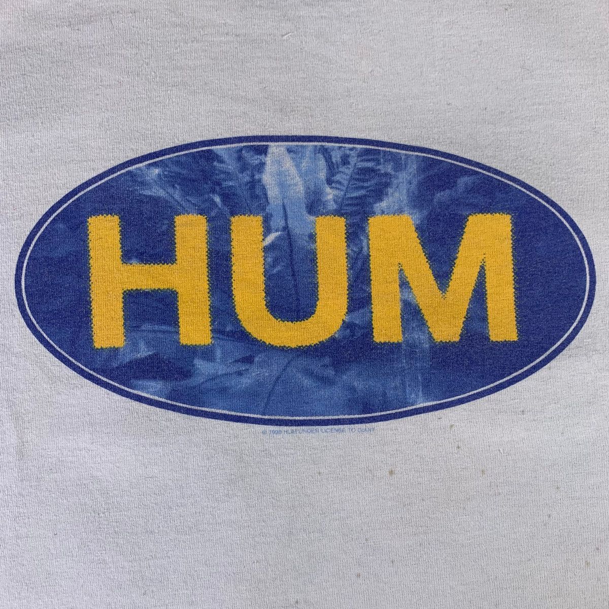 Vintage HUM &quot;Downward Is Heavenward&quot; Crop Cut Ringer Shirt