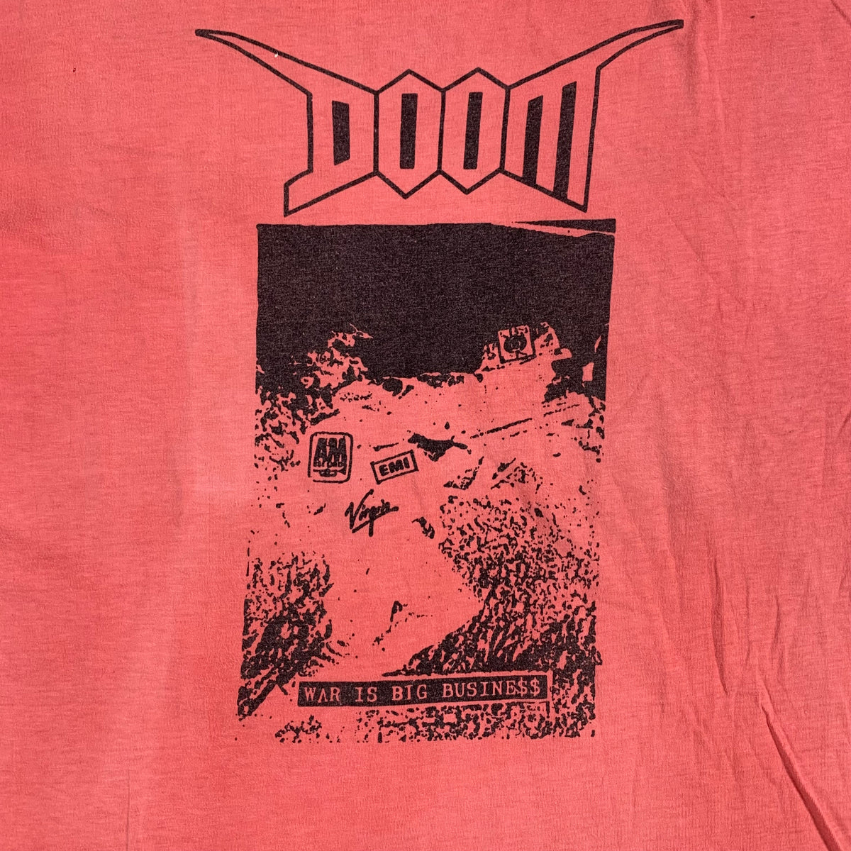 Vintage Doom &quot;War Is Big Business&quot; Burning Spirits T-Shirt