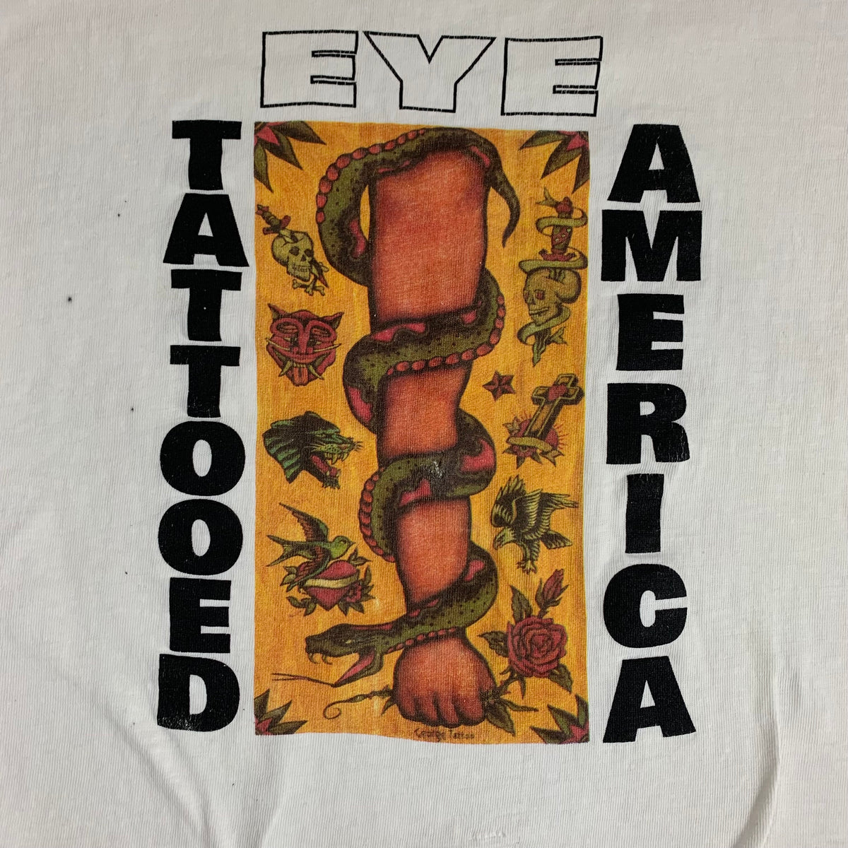 Vintage Hardy Marks Publications &quot;EYE Tattooed America&quot; T-Shirt