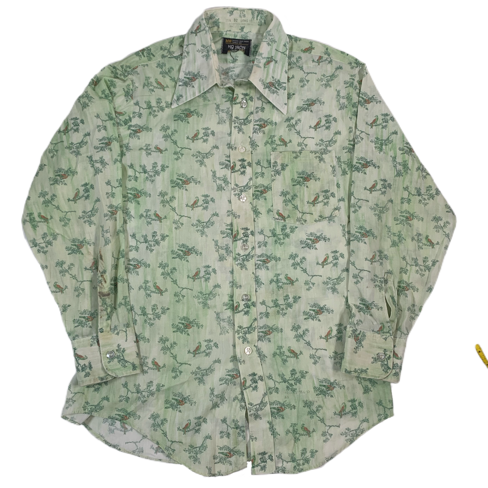 Vintage original 70s Canary All Over Print Button Up Shirt