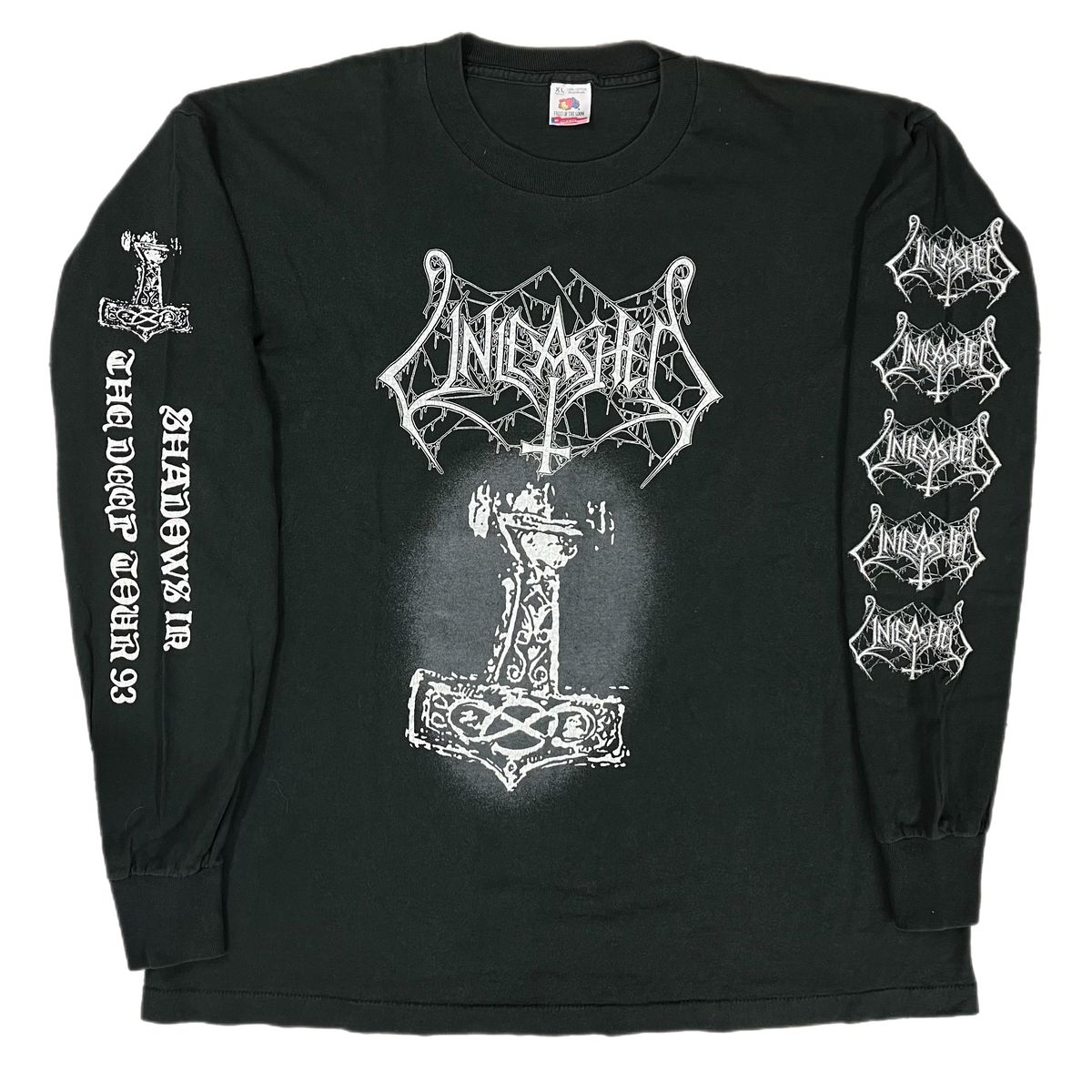 Vintage Unleashed &quot;Shadows In The Deep&quot; 1993 US Tour Long Sleeve Shirt