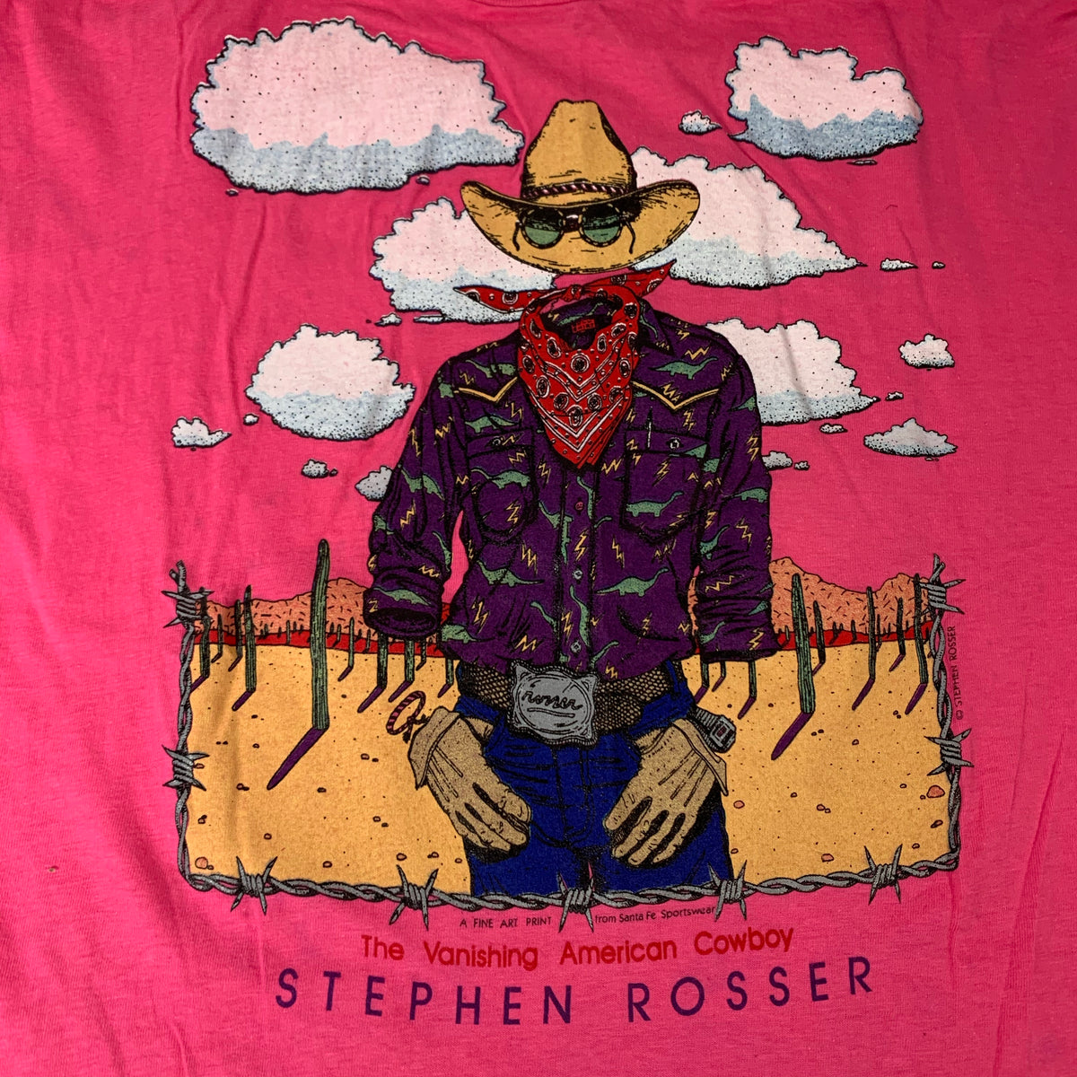 Vintage Stephen Rosser “The Vanishing American Cowboy” T-Shirt