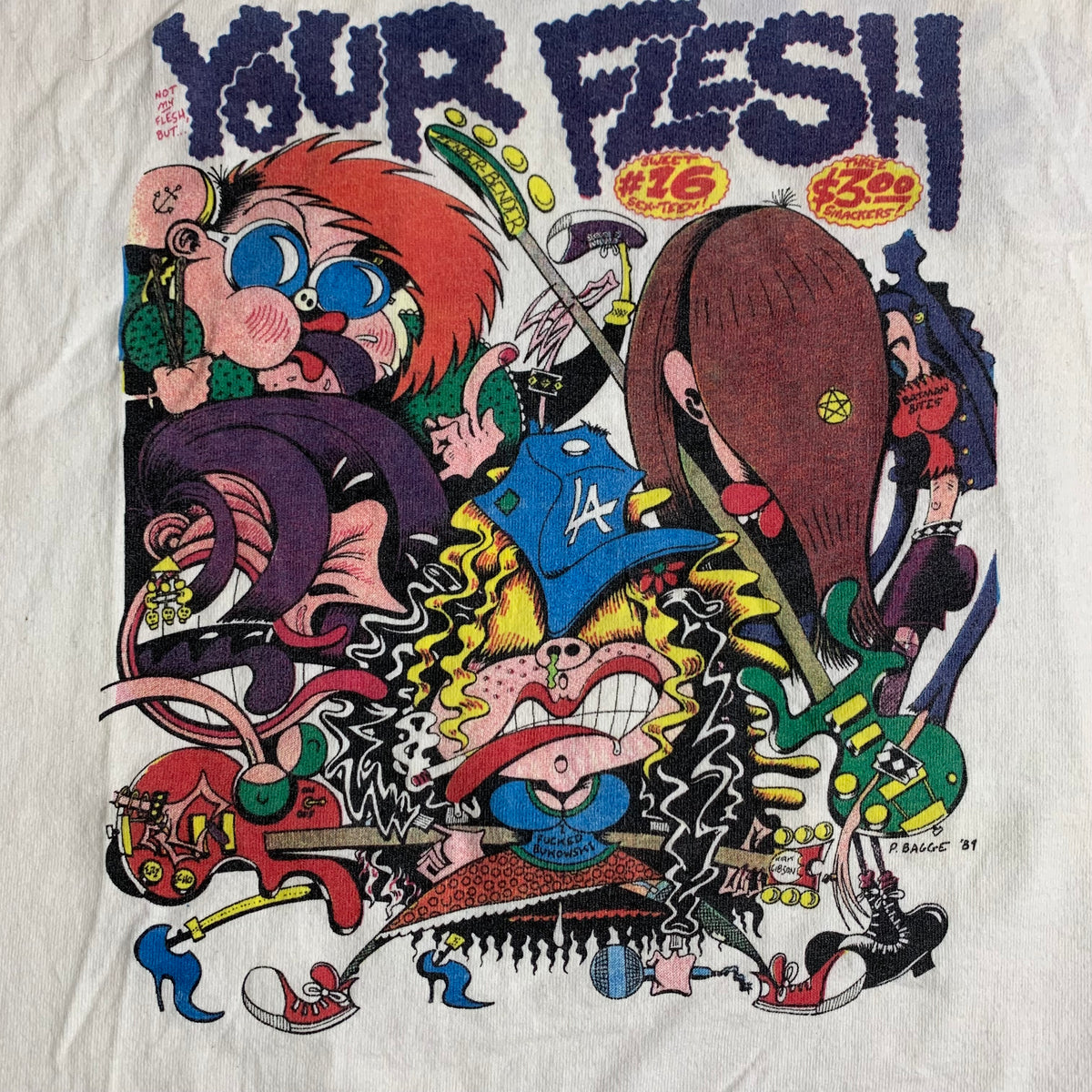 Vintage Your Flesh Magazine &quot;Peter Bagge&quot; T-Shirt