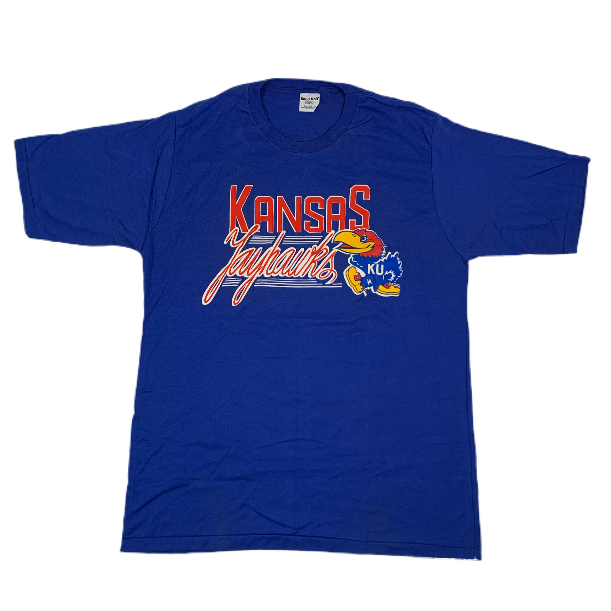 Vintage Kansas "Jayhawks" Sand-Knit T-Shirt - jointcustodydc
