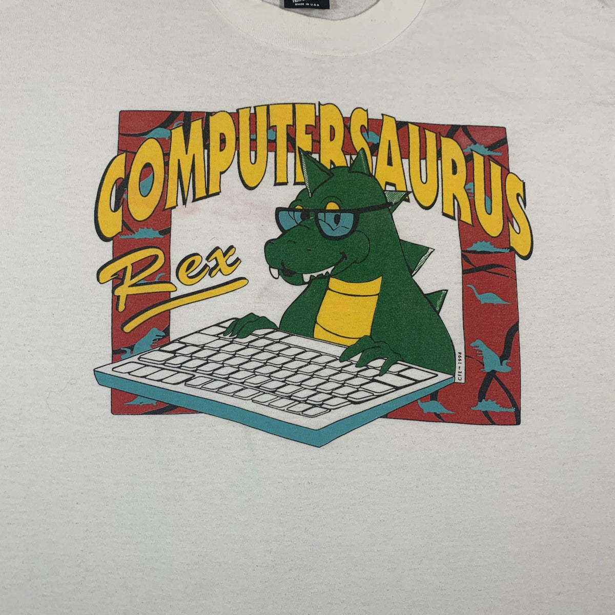 Vintage Computersaurus Rex “Keyboard” T-Shirt - jointcustodydc