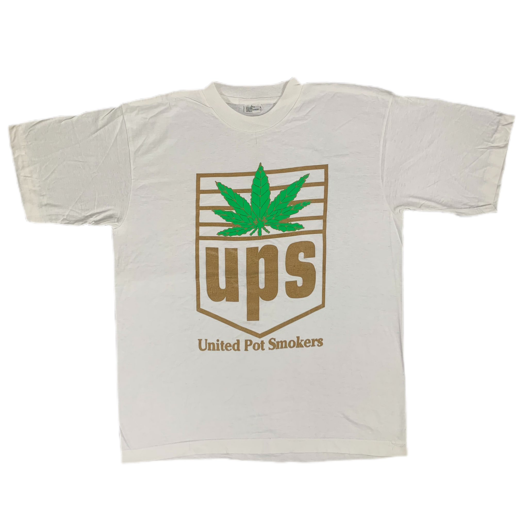 UPS United Pot Smokers Tシャツ ゴールドプリント - Tシャツ