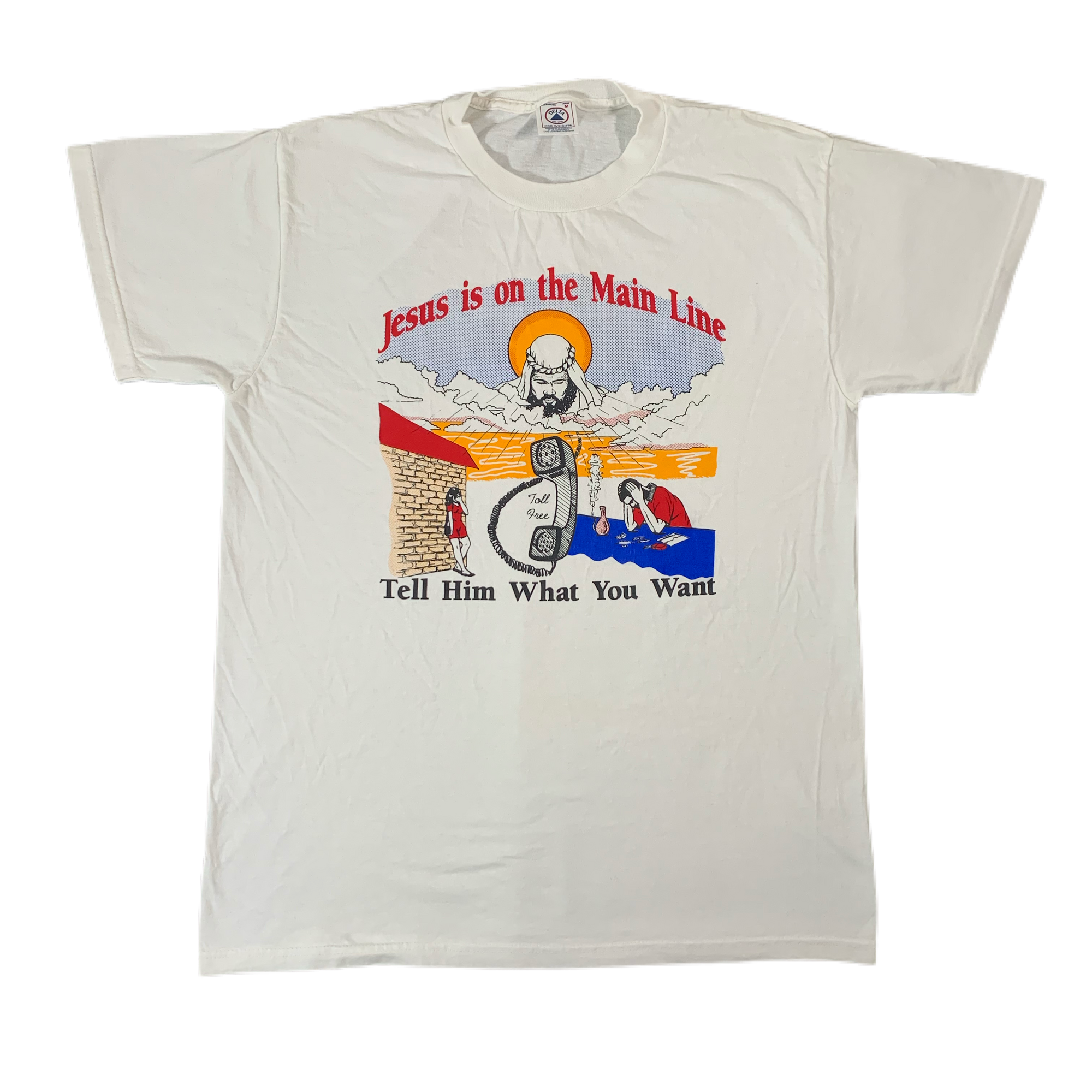 Vintage Jesus Is On The Main Line Toll Free T-Shirt