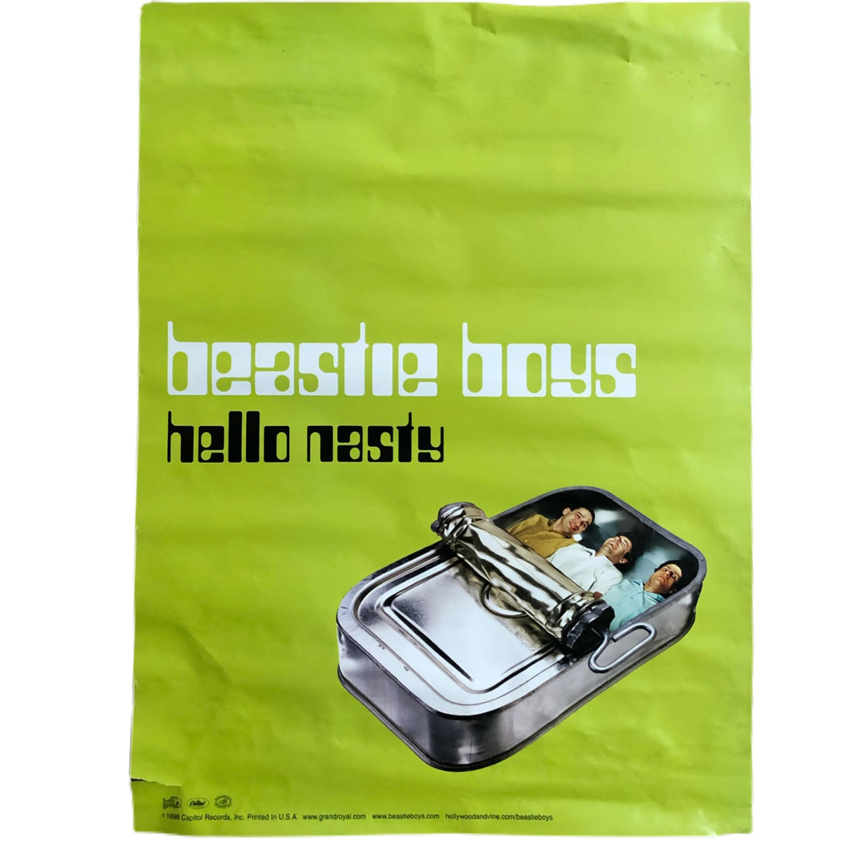 Vintage Beastie Boys &quot;Hello Nasty&quot; Promotional Poster