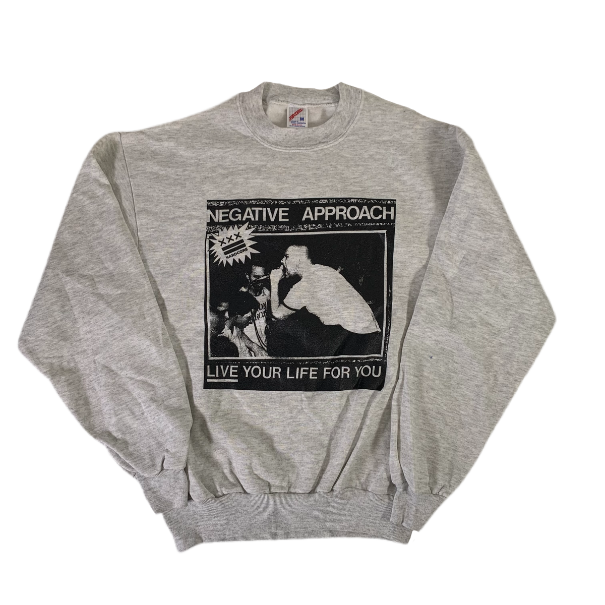 Vintage Negative Approach &quot;Live Your Life For You&quot; Crewneck Sweatshirt