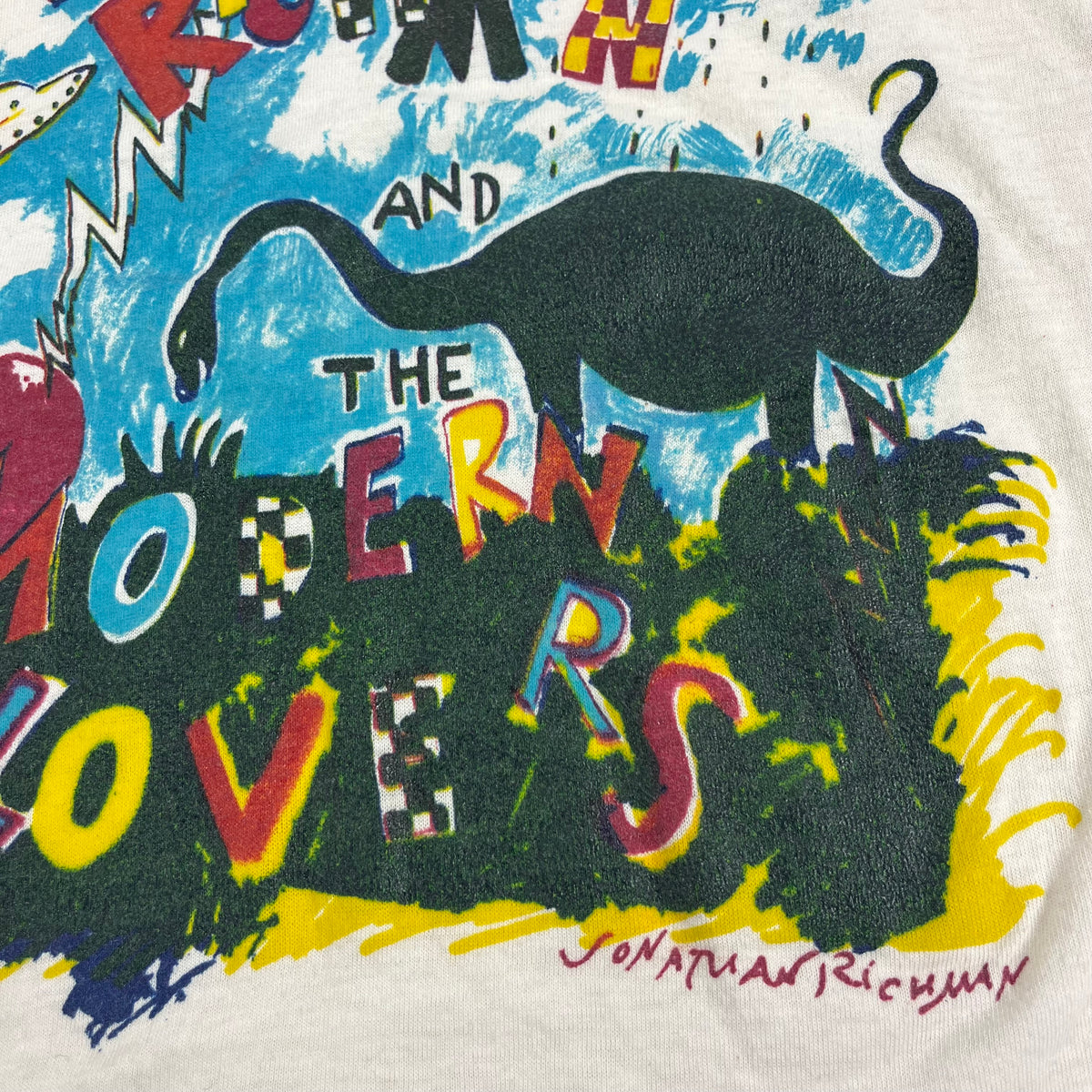 Vintage Jonathan Richman And The Modern Lovers &quot;Painting&quot; Sleeveless Shirt