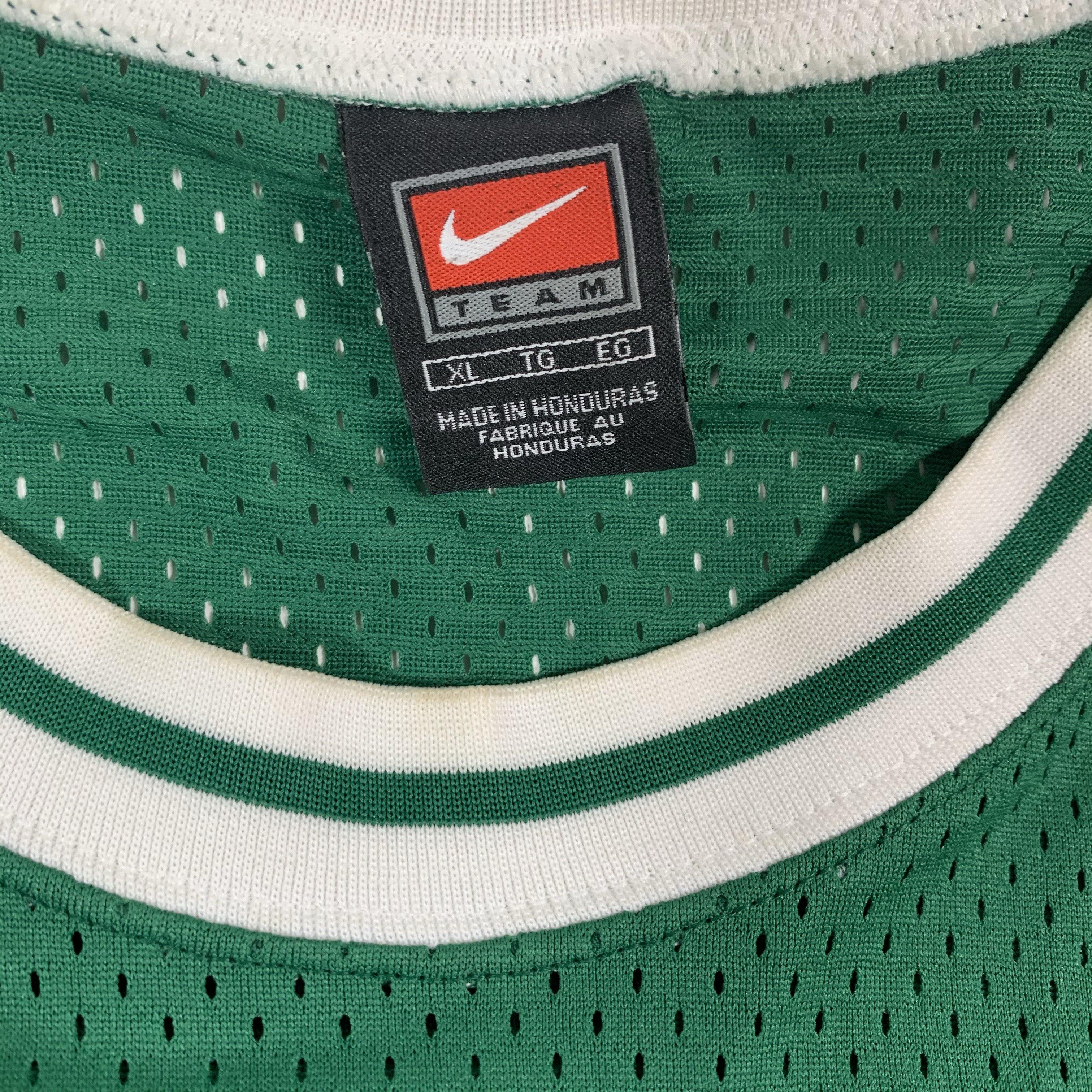 VTG Boston Celtics Jersey Boys Large L Grey Paul Pierce Nike Rewind NBA  Logo 90s