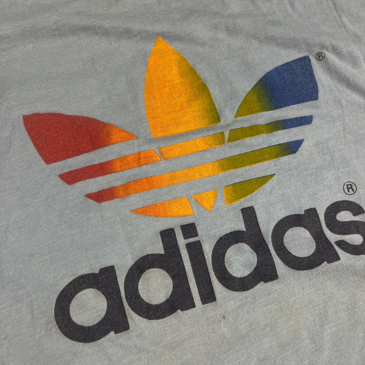 Vintage Adidas Trefoil &quot;University Of Pennsylvania&quot; Penn Relays Rainbow T-Shirt