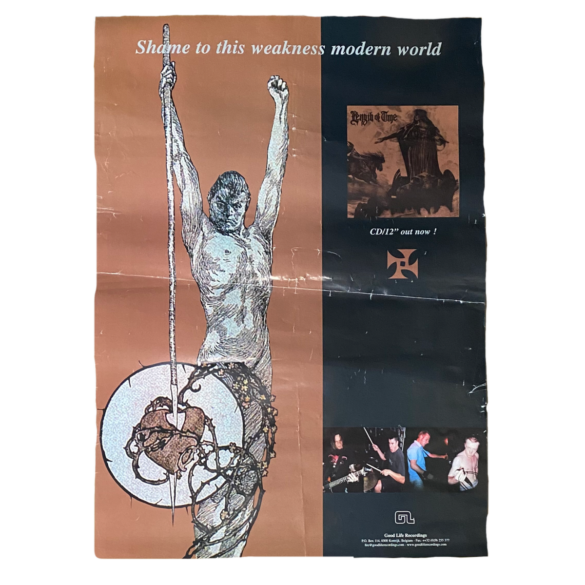 Vintage Length Of Time &quot;Shame To This Weakness Modern World&quot; Good Life Recordings Poster