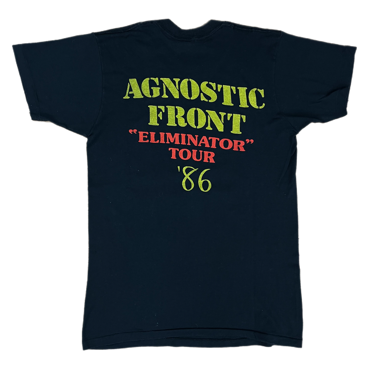 Vintage Agnostic Front &quot;Cause For Alarm&quot; 1986 Eliminator Tour T-Shirt