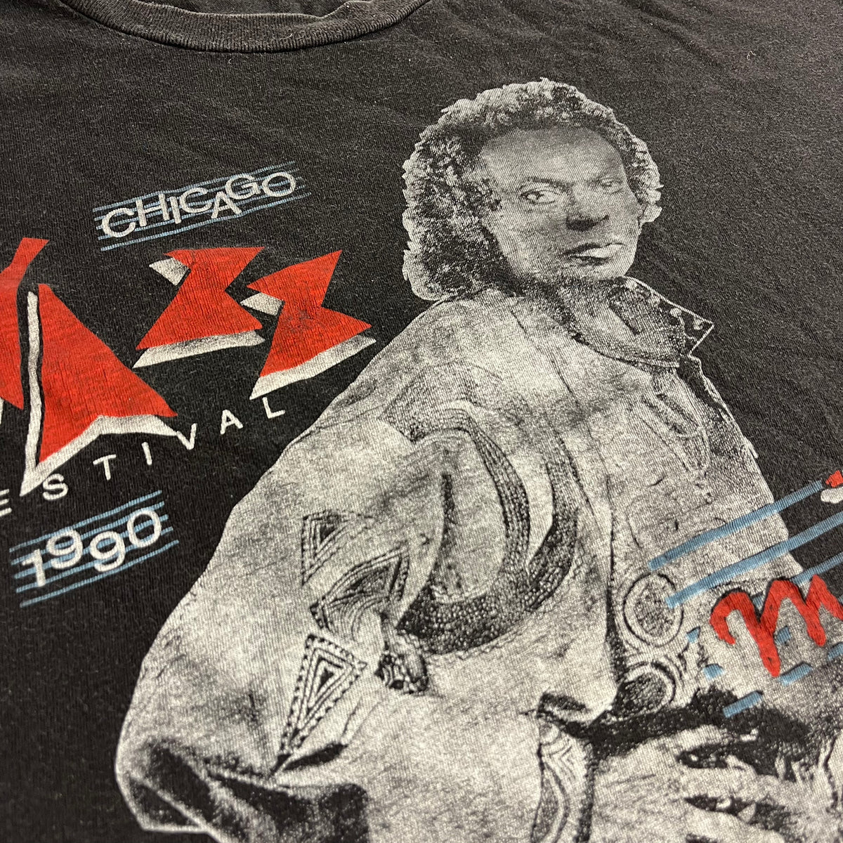 Vintage Miles Davis &quot;The Chicago Jazz Festival &#39;90&quot; T-Shirt