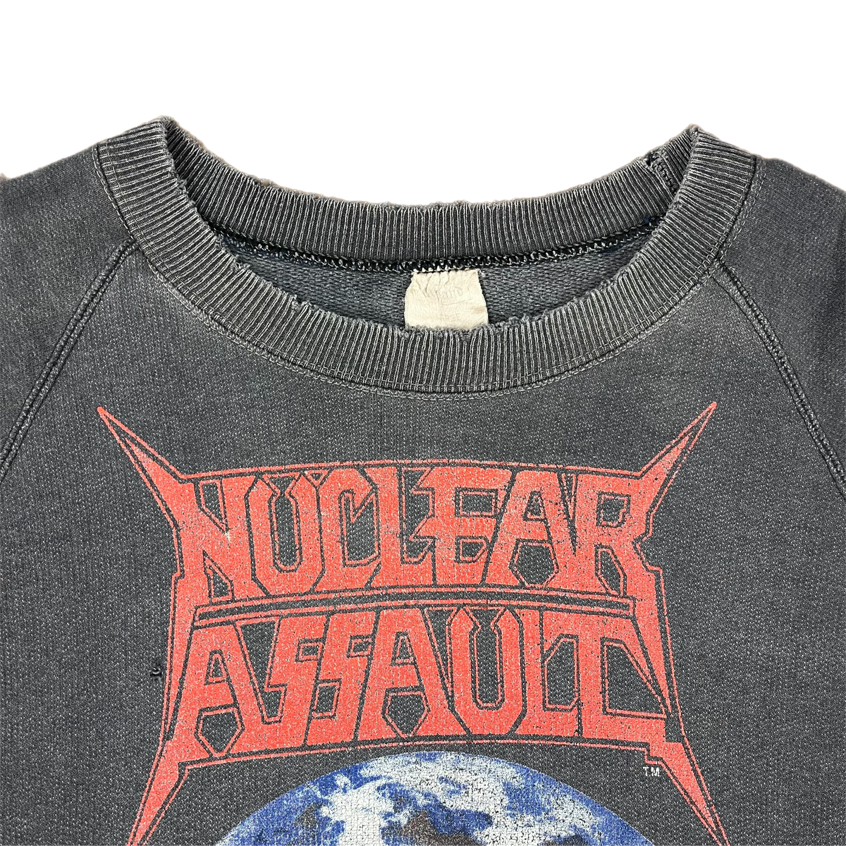 Vintage Nuclear Assault &quot;Handle With Care&quot; Raglan Sweatshirt