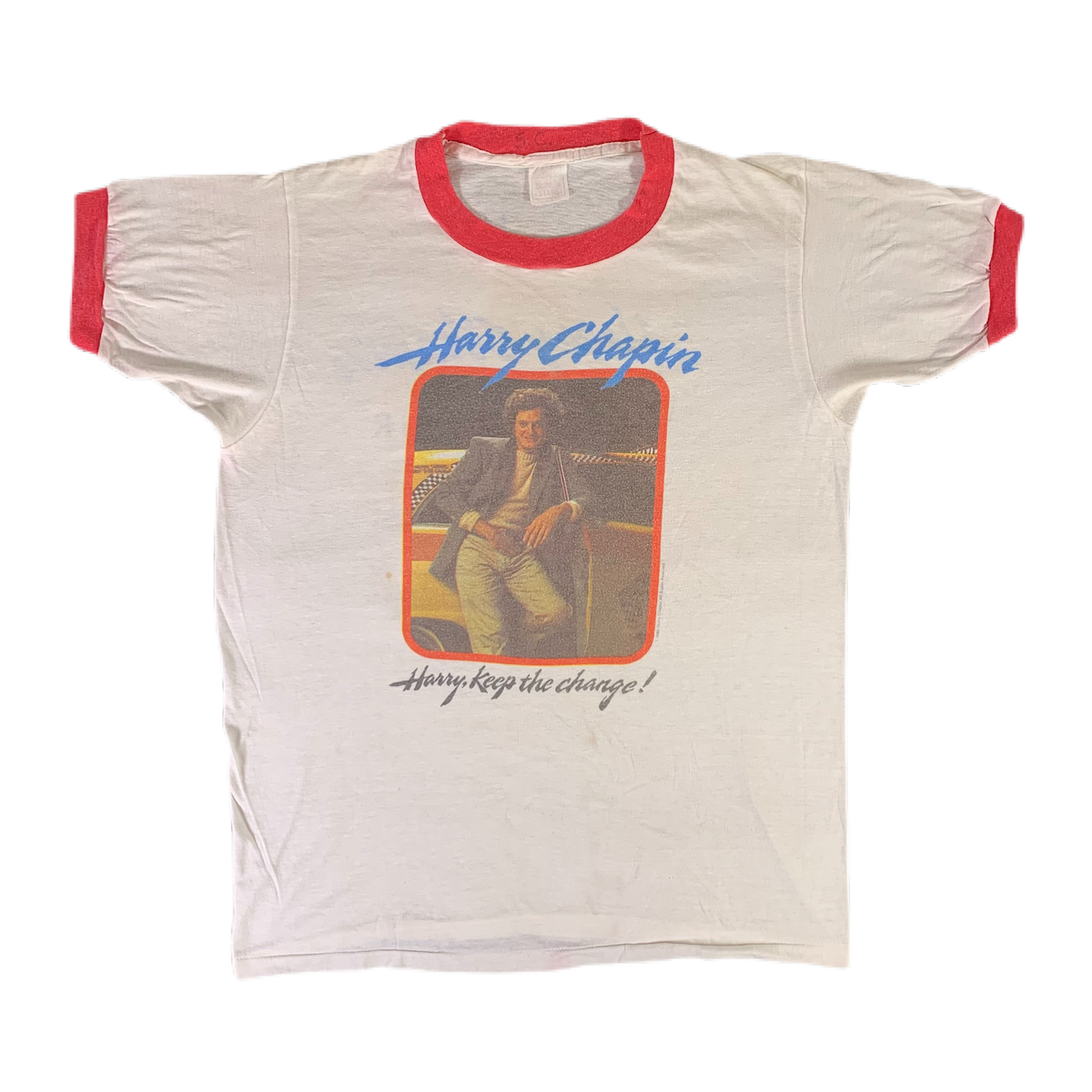 Vintage Harry Chapin &quot;Keep The Change!&quot; Ringer Shirt