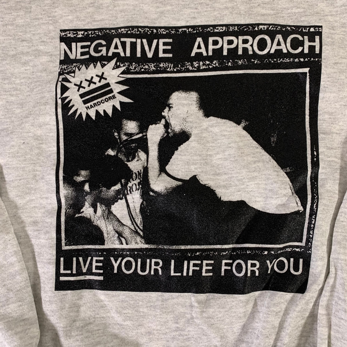 Vintage Negative Approach &quot;Live Your Life For You&quot; Crewneck Sweatshirt