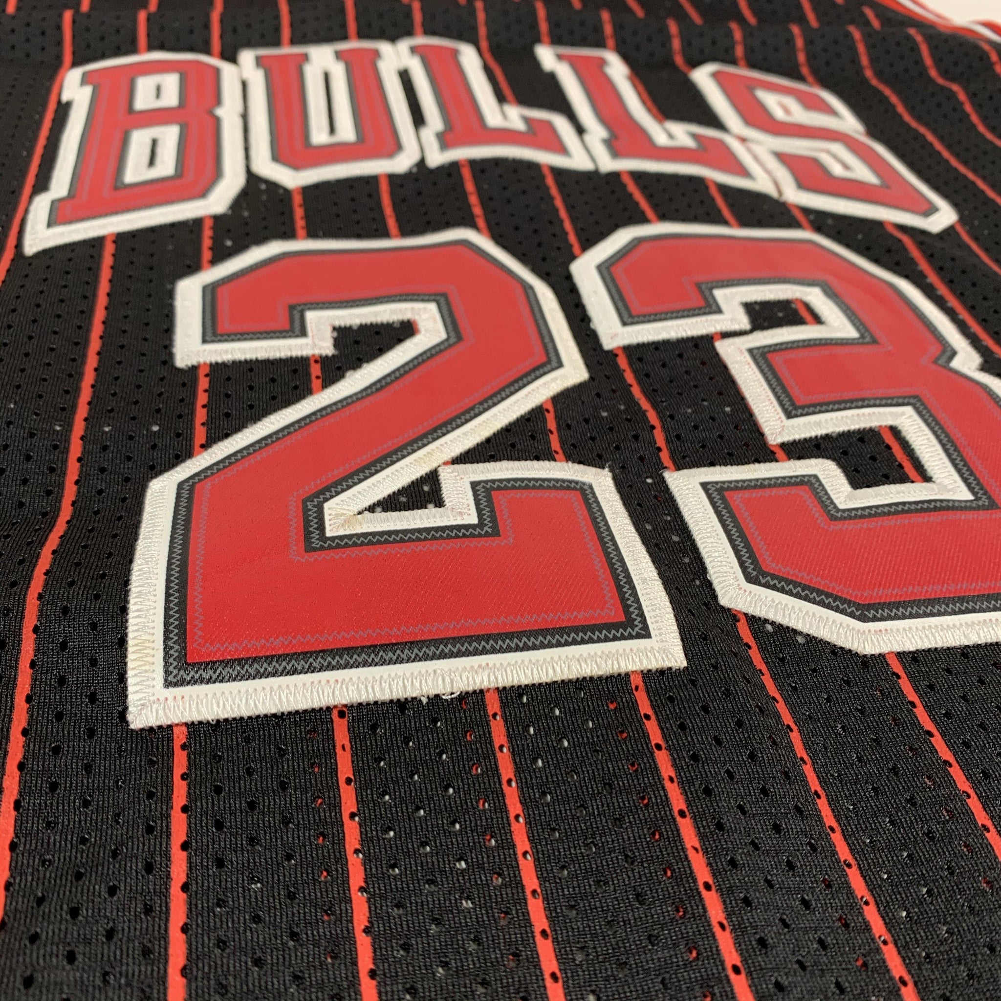 Michael Jordan Bulls Jersey Black Pinstripe Buy