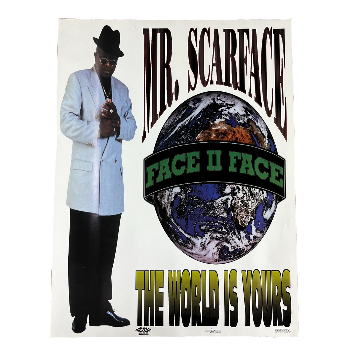 Vintage Mr. Scarface &quot;Face II Face&quot; Priority Records Promotional Poster