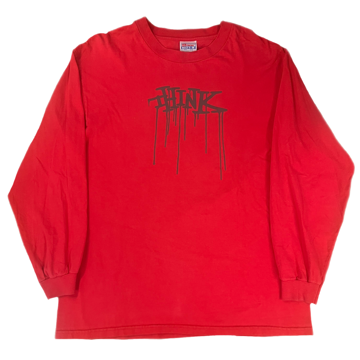 Vintage Think Skateboards &quot;Drip Logo&quot; Long Sleeve Shirt