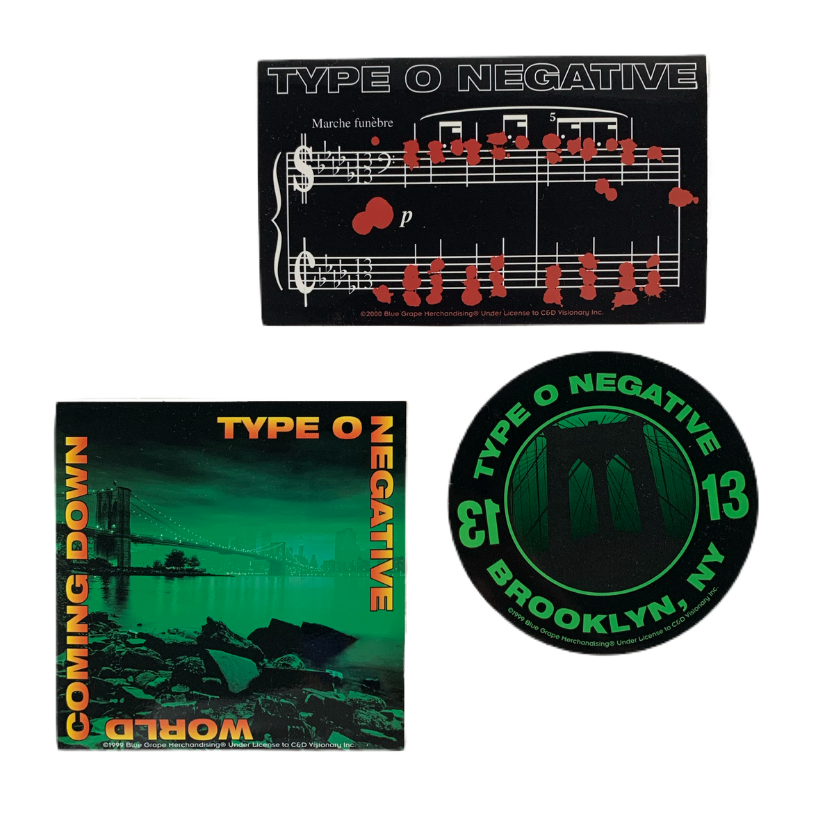 Vintage Type O Negative “Brooklyn, NY” Sticker Lot #2 - jointcustodydc