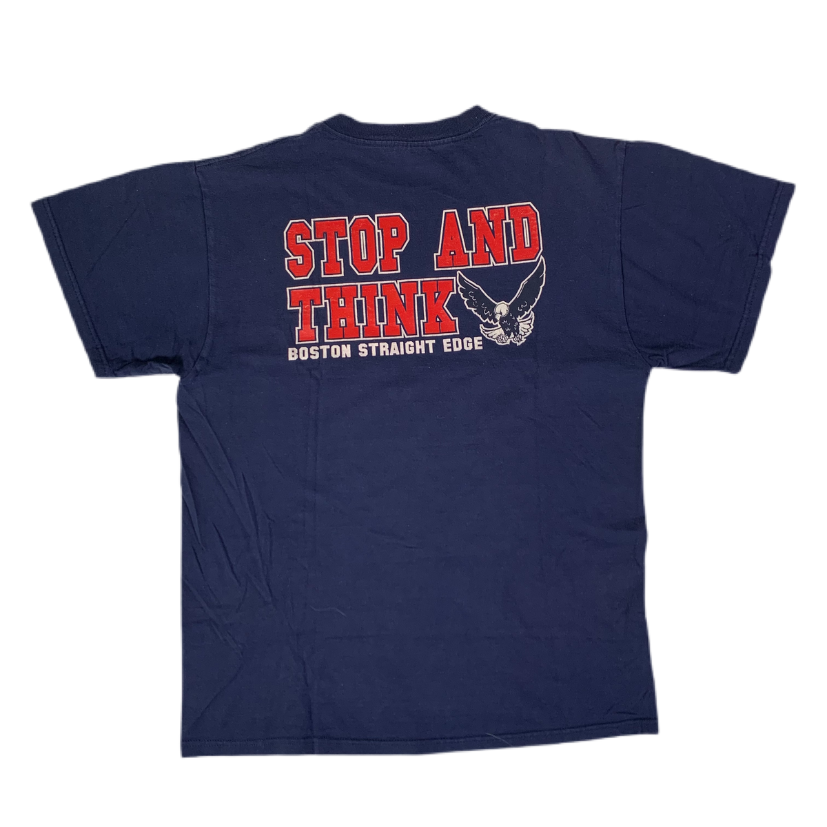Vintage Stop And Think &quot;Boston Straight Edge&quot; T-Shirt
