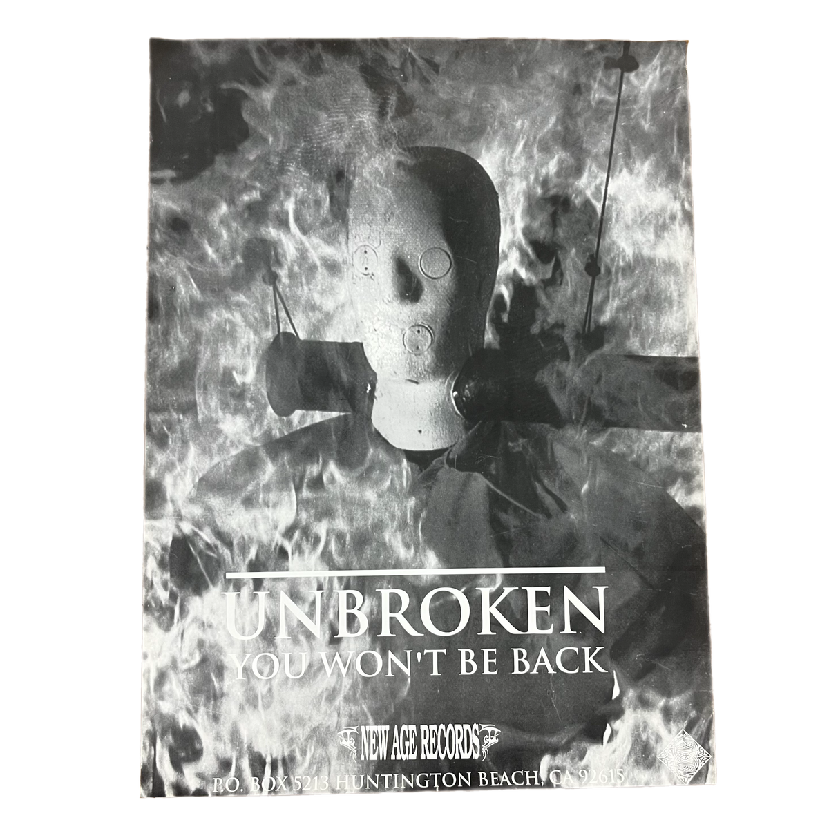 Vintage Unbroken &quot;You Won&#39;t Be Back&quot; New Age Records Promotional Poster