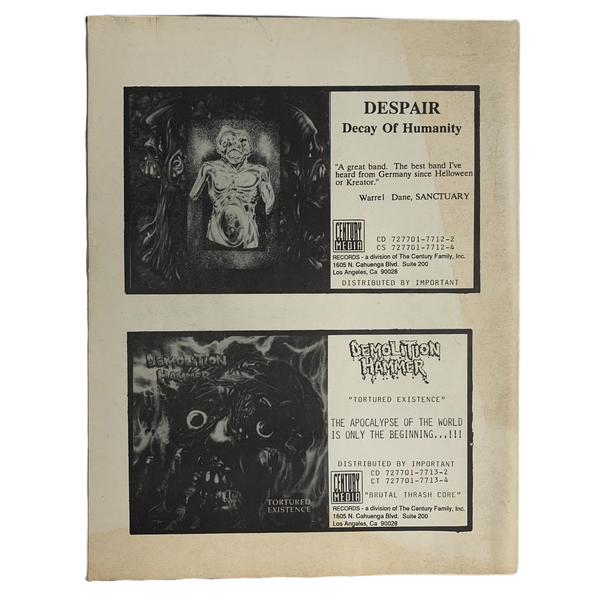 Vintage Into The Void &quot;Issue #2&quot; Death Metal Fanzine