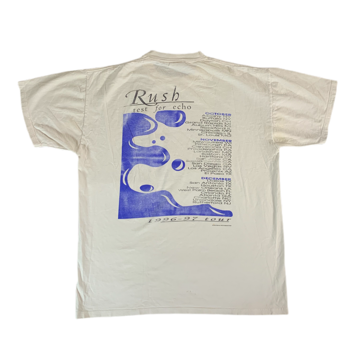 Vintage Rush &quot;Test For Echo&quot; T-Shirt