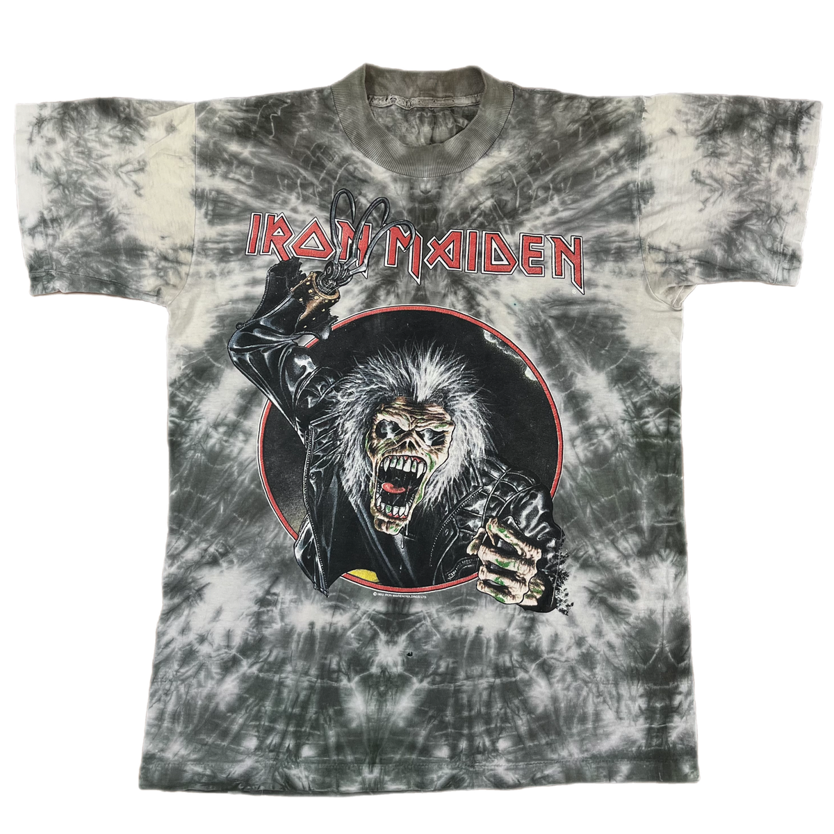 Vintage Iron Maiden &quot;1990&quot; Tie-Dye T-Shirt