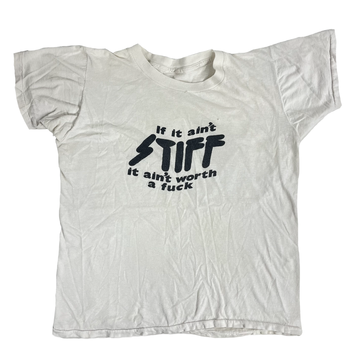 Vintage Stiff Records &quot;If It Ain&#39;t Stiff&quot; Promotional T-Shirt
