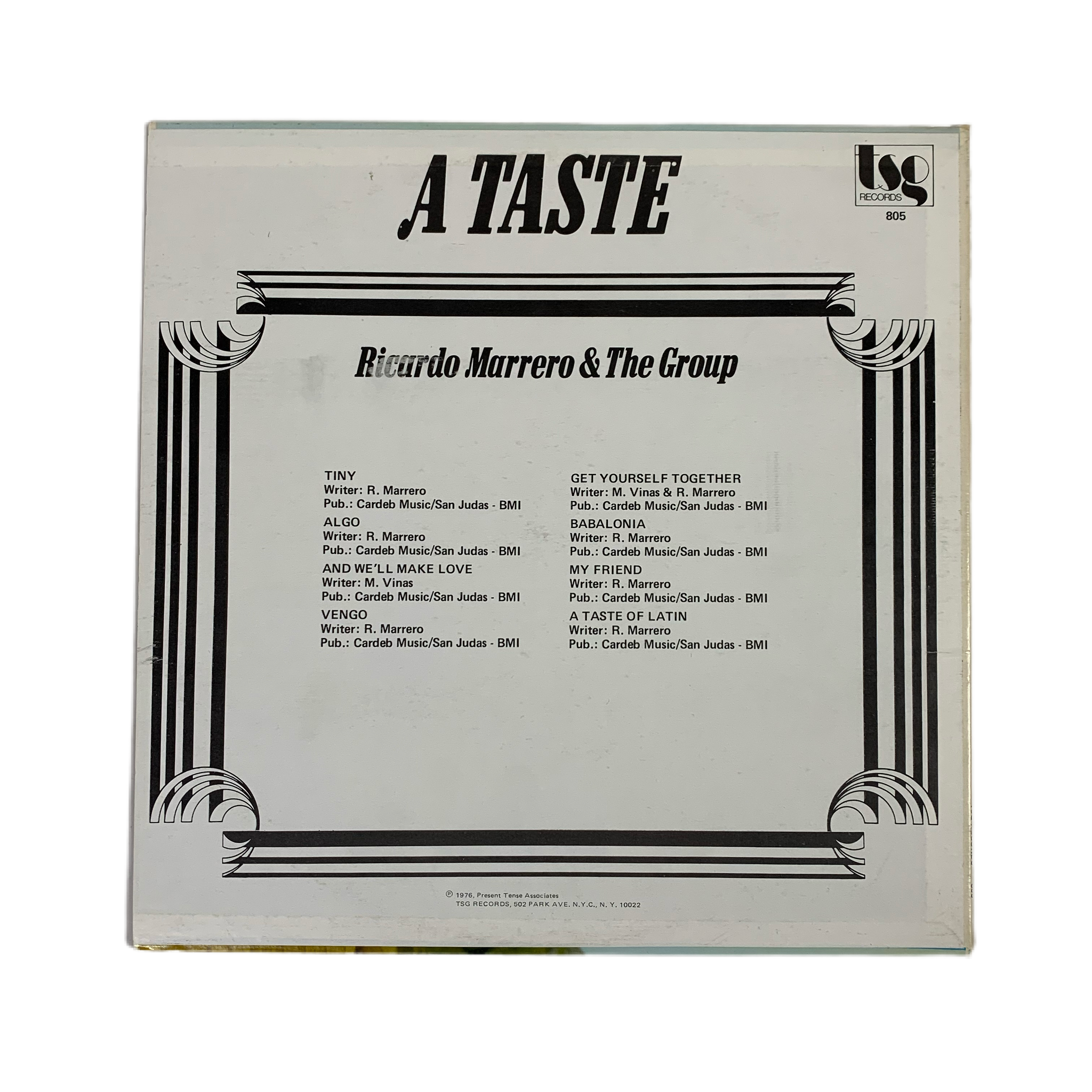 Ricardo Marrero & The Group “A Taste” LP | jointcustodydc