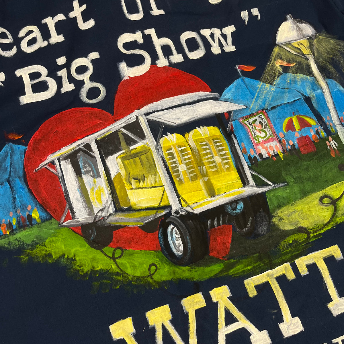 Vintage Watt Electrical Systems &quot;Heart Of The Big Show&quot; Hand Painted Work Shirt