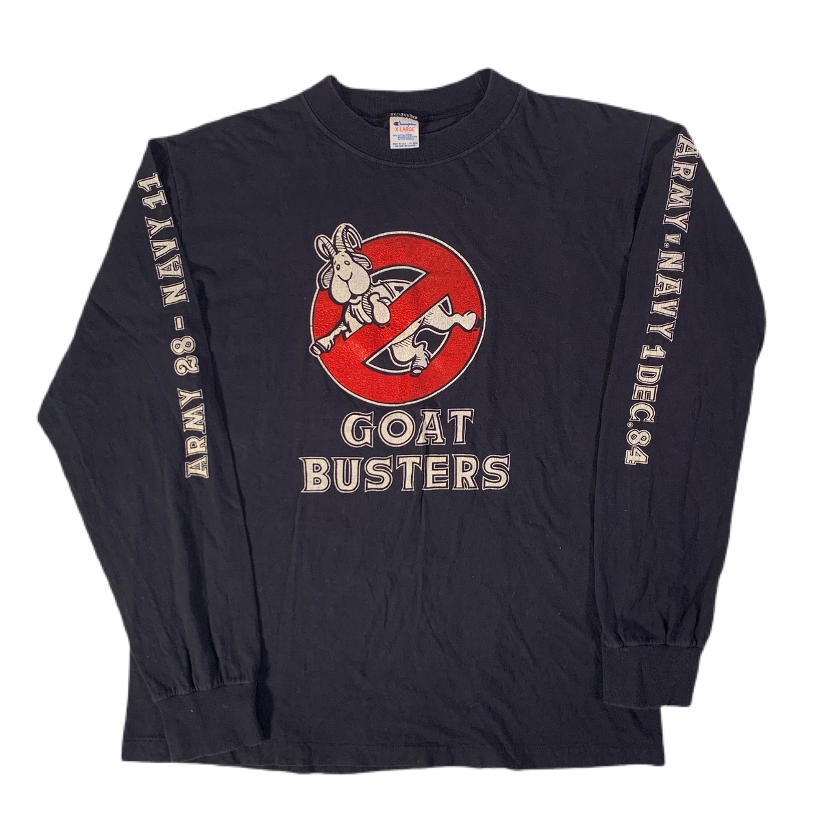 Vintage Champion Army Navy &quot;Goat Busters&quot; Long Sleeve Shirt
