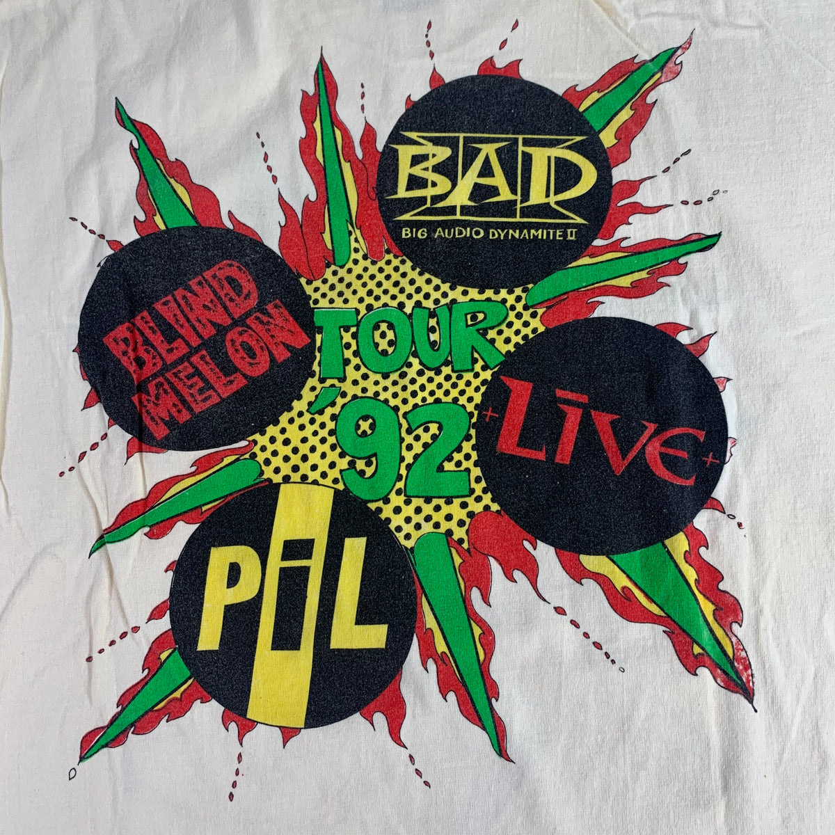 Vintage Public Image Ltd Big Audio Dynamite &quot;Tour &#39;92&quot; T-Shirt