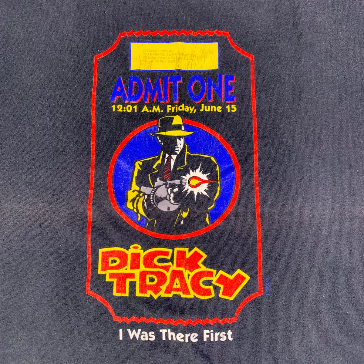 Vintage Dick Tracy &quot;Admit One&quot; T-Shirt