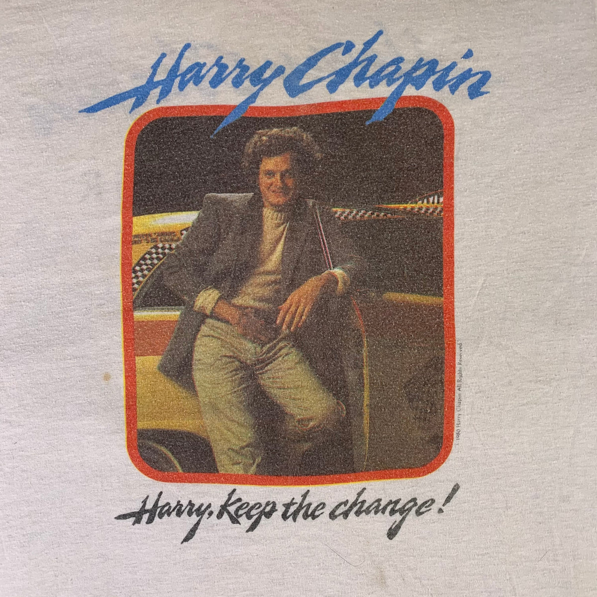 Vintage Harry Chapin &quot;Keep The Change!&quot; Ringer Shirt