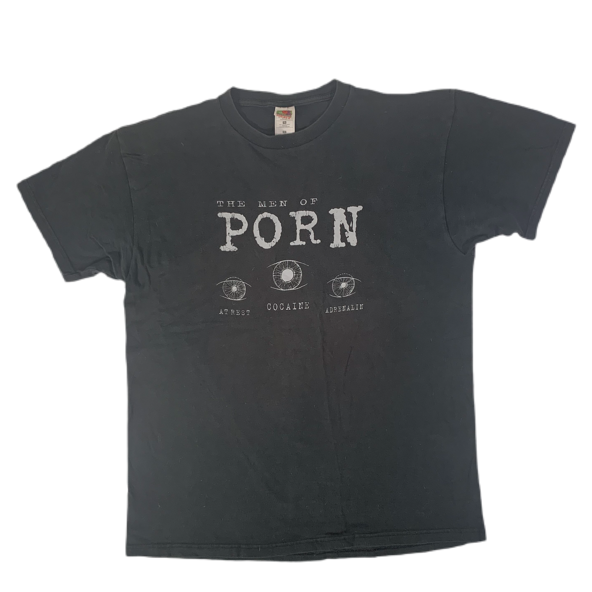 Vintage The Men Of Porn &quot;At Rest Cocaine Adrenalin&quot; T-Shirt