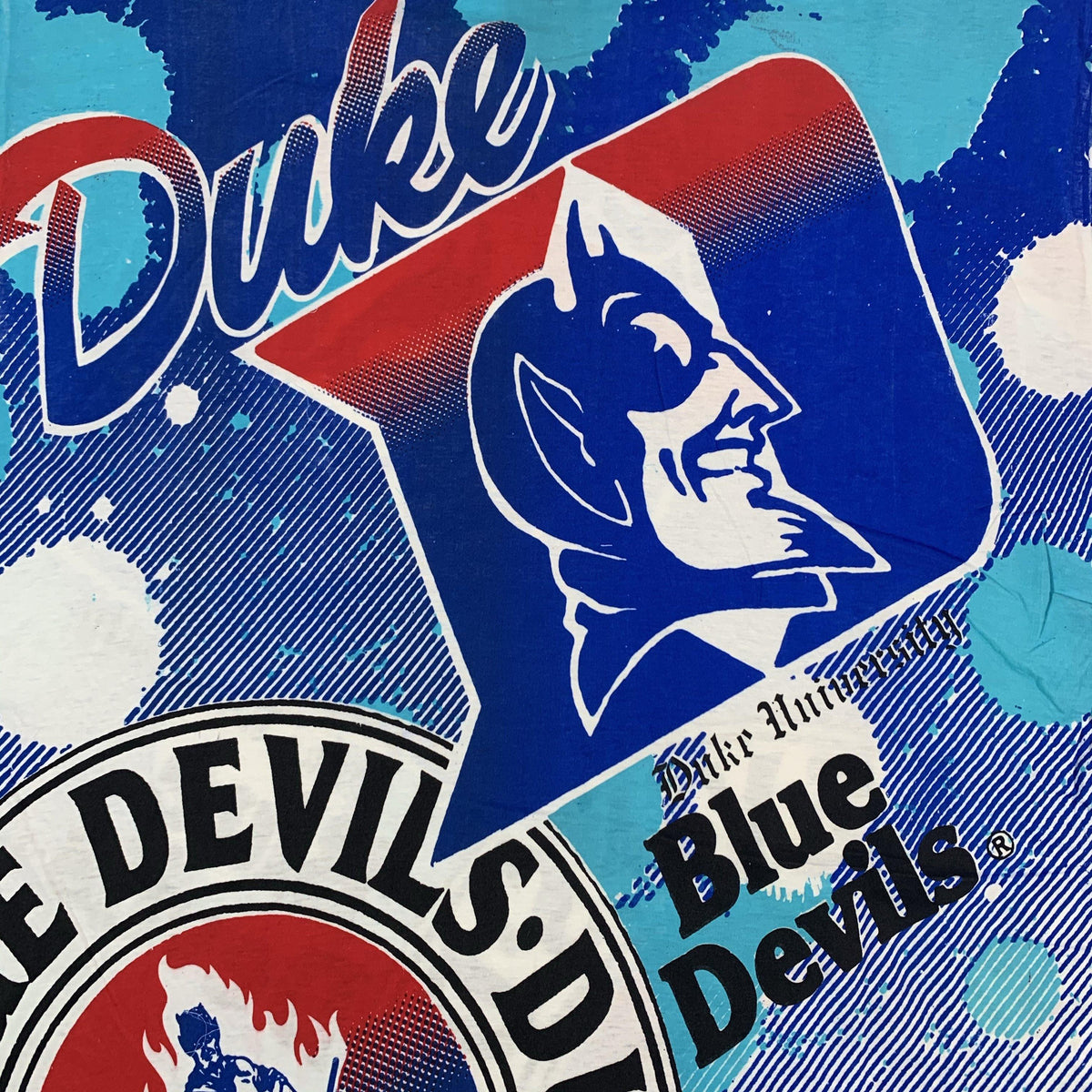 Vintage Duke University &quot;Blue Devils&quot; All Over Print T-Shirt - jointcustodydc