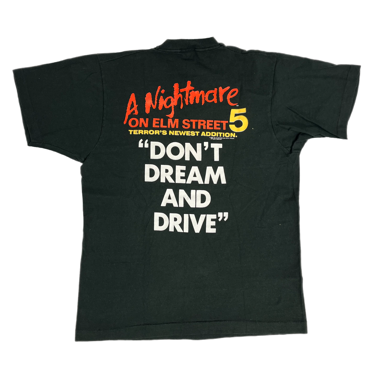 Vintage A Nightmare On Elm Street 5 &quot;Don&#39;t Dream And Drive&quot; Promotional T-Shirt