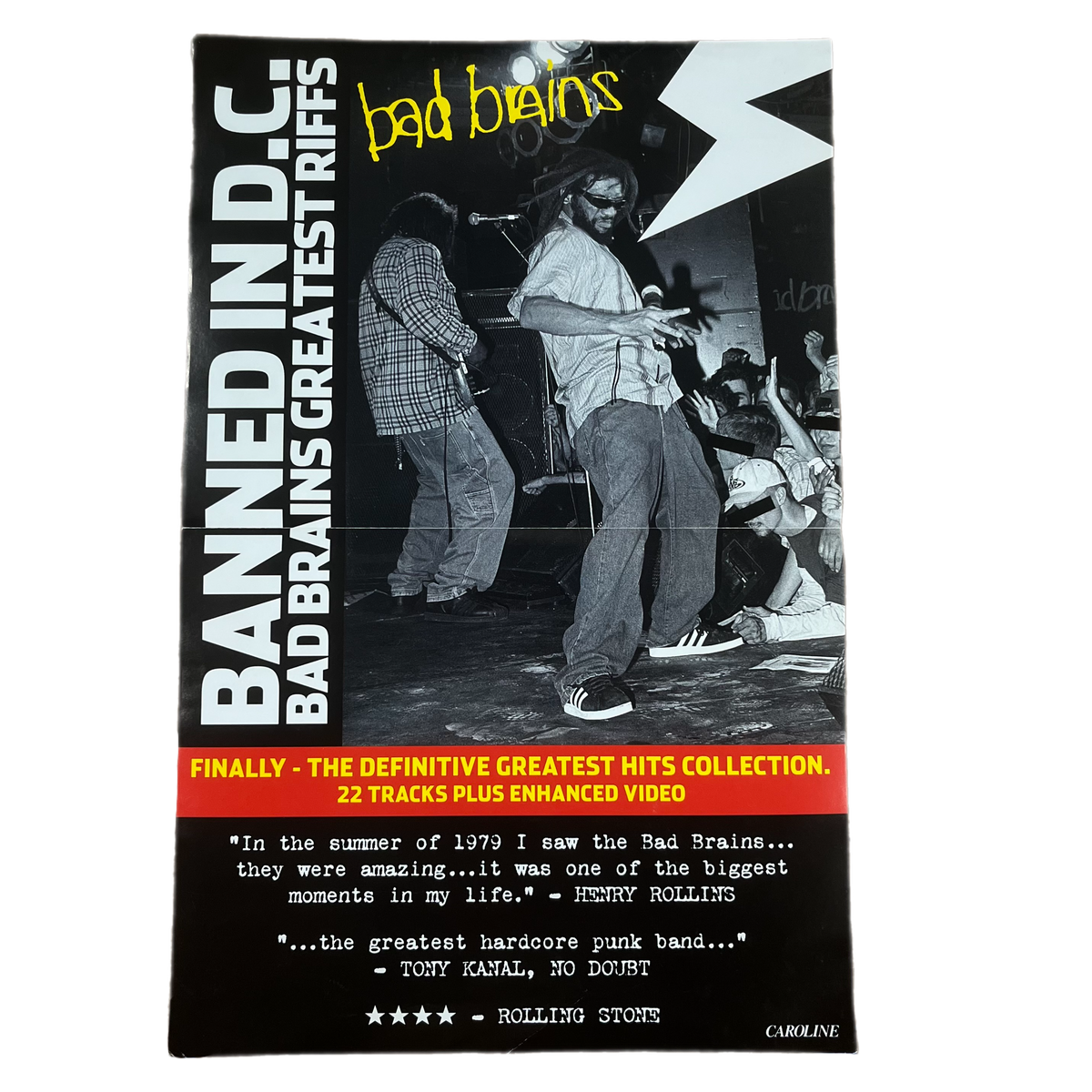 Vintage Bad Brains &quot;Classics&quot; Caroline Records Promotional Double-Sided Poster